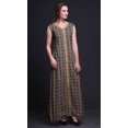 thumbnail image 3 of Bimba Robe Longue Décontractée d'Été Sans Manches à Fente avant Imprimée Géométrique pour Femmes - Petit, 3 of 5
