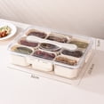 thumbnail image 3 of Holiday Gifts! Gspmoly Divided Serving Tray with Lid and Handle Snack Box Container Snack Organizer for Fruit Tray or Condiment Tray for Party Holiday Gifts, 3 of 9