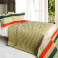 thumbnail image 1 of QTS01135-23 Rose Life - Ensemble de Courtepointe Patchwork 3 Pcs Format Double et Grand - Brun, 1 of 1