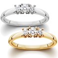 thumbnail image 1 of 1/3Ct 3 Stone Diamond Ring 14K White Gold 7.5, 1 of 2