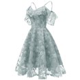 thumbnail image 2 of Pisexur Robe d'Invitée de Mariage pour Femme, Robe Vintage en Tulle à Broderie Florale, Sans Manches, Robe de Cocktail Formelle Évasée, Robe de Bal, de Fête, de Soirée, 2 of 6