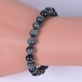 thumbnail image 3 of Bracelet Extensible Unisexe en Perles Rondes de 8 mm en Quartz Oeil de Faucon Naturel, 3 of 3