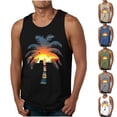 thumbnail image 1 of JDQJBZ Débardeurs Style Homme Couleur Unie Col Ras du Cou Sans Manches, 1 of 5