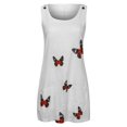 thumbnail image 4 of Birdeem Robe Sans Manches Décontractée à Imprimé pour Femmes, Col Rond, Printemps/été, 4 of 4