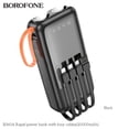 thumbnail image 3 of BOROFONE BJ60A 20000mAh Flashlight Power Bank With 4 cables IP/Type-C Multiple outputs Power supply for Mobile phone LED display Black, 3 of 5