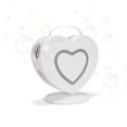 thumbnail image 1 of yeacher Heart-Shaped Electric Bubble Machine with Remote Control, Rechargeable Battery, and Multi-Hole Design for Outdoor Weddings and Parties (White/Pink), 1 of 6