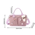 thumbnail image 2 of Diaper Bag For Infant Large Capacity Pockets Wrap Straps For Stroller Pendant Bear Brooch Infant Bottle Diaper Postpartum Infant Pack, 2 of 5