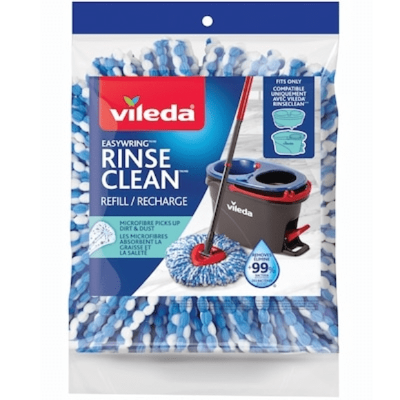 Vileda Recharge pour Vadrouille Rotative RinseClean
