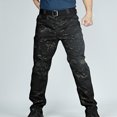 thumbnail image 4 of 2023 Cargo Pants for Men on Clearance Solid Color Plus Size Multiple Pockets Cargo Trousers Work Wear Combat Cargo Pocket, 4 of 5