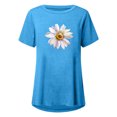 thumbnail image 4 of Pompotops Women Fashion Casual Printing Shirts Short Sleeve Loose Tee Tops Tunic Blouse, 4 of 4
