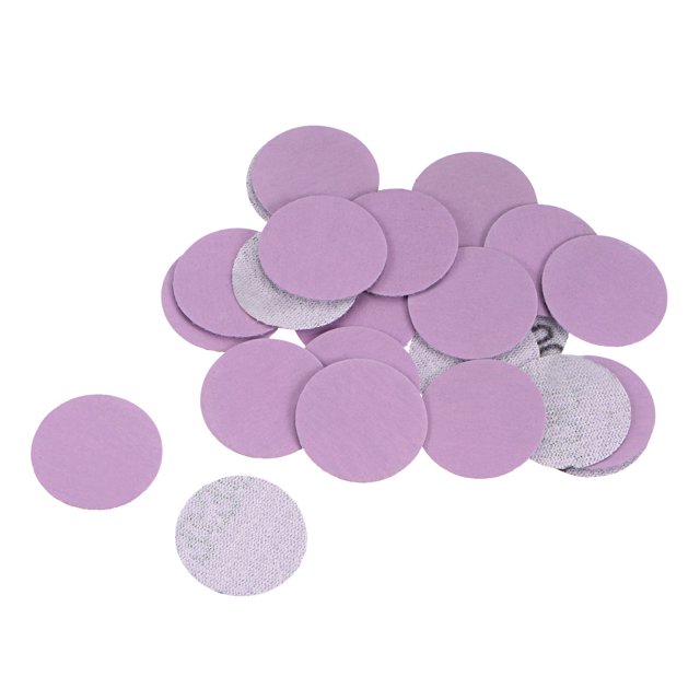 Unique Bargains 25 Pack 1-Inch Purple Sanding Discs 3000 Grits Hook & Loop Professional Aluminum Oxide Sandpaper Mini Size