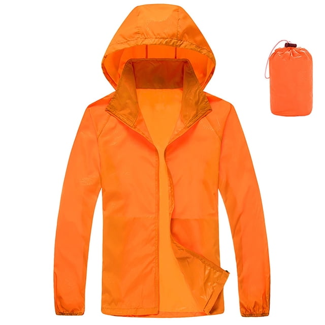 AherBiu Imperméable Coupe-Vent Léger pour Femme, Manteau de Pluie à Capuche pour Randonnée en Plein Air avec Sac de Rangement