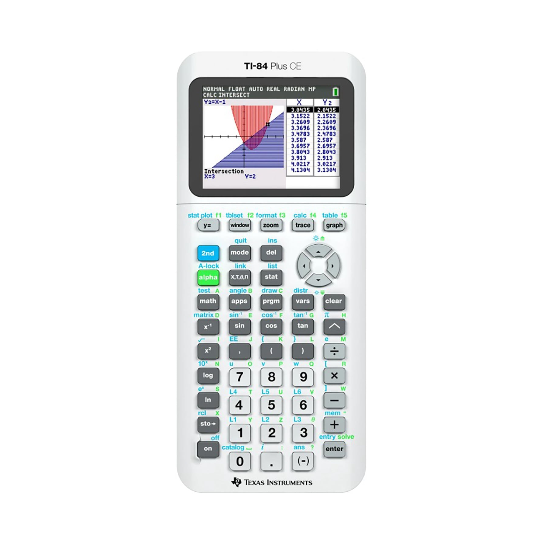 Texas Instruments TI-84 Plus CE Graphing Calculator, White