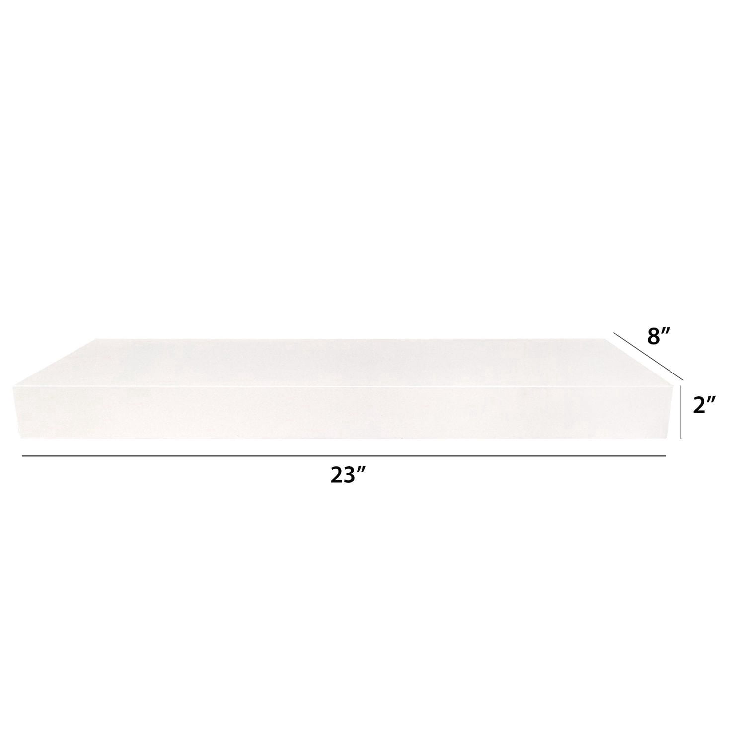 Hometrends 18 inch White  Floating Shelves - 2 PC Set
