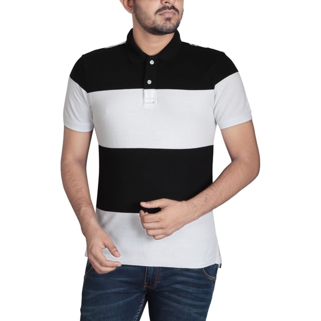 Polo pour Homme YD Noir Blanc