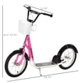 thumbnail image 3 of Aosom Kick Scooter, Kids Scooter with Adjustable Handlebar, Pink, 3 of 10