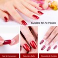 thumbnail image 2 of Graflsoa 24-Piece Reusable Nail Art Kit - Durable ABS Nail Tips with Gel Pads, Wood Stick, Nail File & Wipe for DIY or Professional Use (Model F648-15), 2 of 6