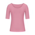 thumbnail image 3 of AherBiu Hauts Basiques Superposés pour Femmes Chemises Manches 1/2 Encolure Dégagée Ajusté Confortable sous-Vêtement Tunique T-Shirts, 3 of 6