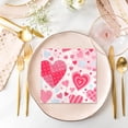 thumbnail image 2 of A Valentine Heart Print Party Napkins Disposable Paper Napkins For Romantic Dinner Table Decor Set Of 20 Sheets Soft Absorbent Facial Tissues, 2 of 6