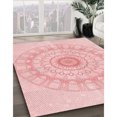 thumbnail image 3 of Ahgly Company Tapis Rectangulaire Lavable en Machine Intérieur Transitionnel Rouge Pastel Rose, 5 Pieds x 7 Pieds, 3 of 7