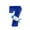 Number 7, variant on Goleeg Ocean-Themed Number Candles, Number 9 Blue Sparkle Birthday Candles with Fishbone and Starfish Designs, Nautical-Style Ocean-Themed Cake Decorations for Summer Beach and Pool Parties