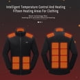 thumbnail image 4 of LSLJS Outdoor Warm Clothing Heated for Riding Skiing Fishing Charging Via Heated Coat( Black, XXXXL), 4 of 9