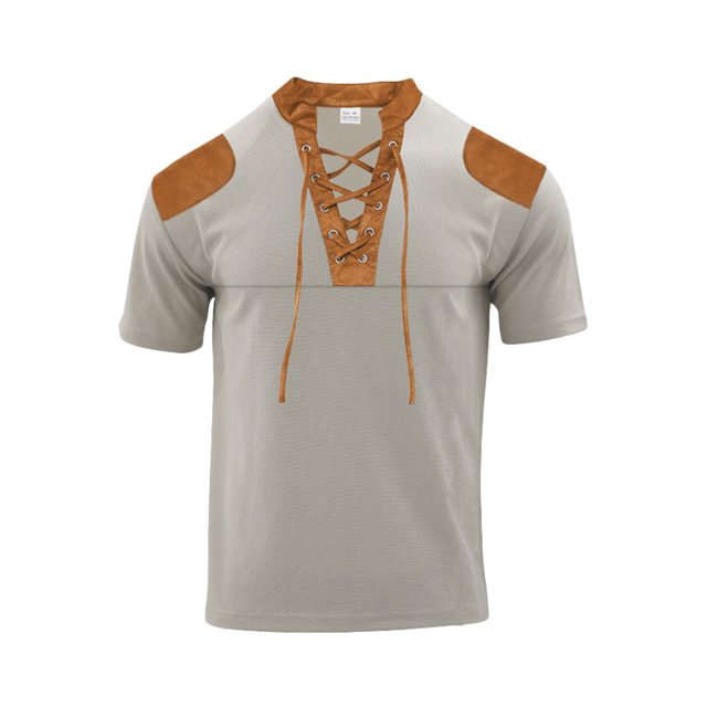 Birdeem Chemises pour Hommes Ensemble Décontracté Col en V Patchwork Manches Courtes et Shorts