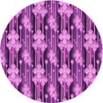 thumbnail image 1 of Ahgly Company Tapis Rond Lavable en Machine Intérieur Transitionnel Magenta Foncé Violet, 3 Pieds Rond, 1 of 7