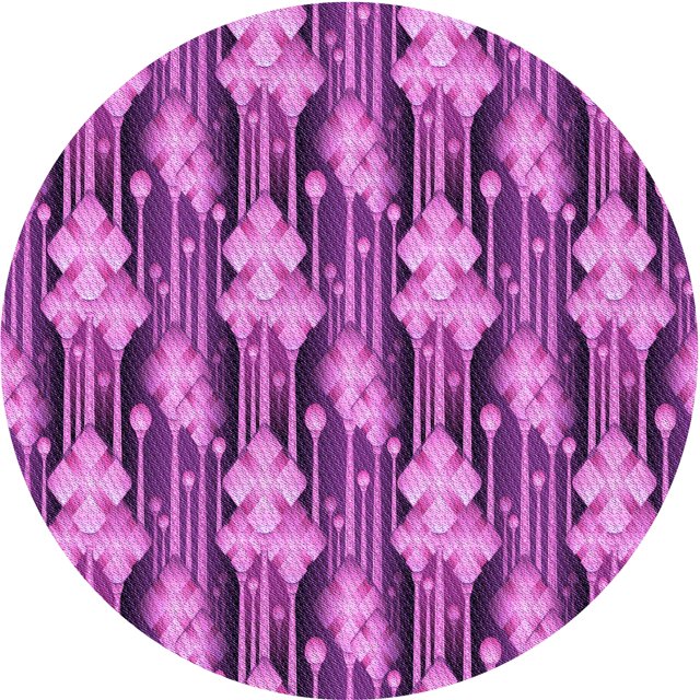 Ahgly Company Tapis Rond Lavable en Machine Intérieur Transitionnel Magenta Foncé Violet, 3 Pieds Rond