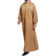 thumbnail image 4 of Long Sleeve Shirts for Men,Mens Muslim Robe Arab Middle Robe Long Style Long Sleeve Embroidered Standing Neck Pocket Long Shirt Casual Robe,Mens Long Sleeve Shirt, 4 of 4