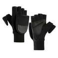 thumbnail image 2 of Gants Sans Doigts pour Hommes d'Hiver pour Cyclisme en Plein Air en Molleton Épaissi à Écran Tactile Rabattable, 2 of 4
