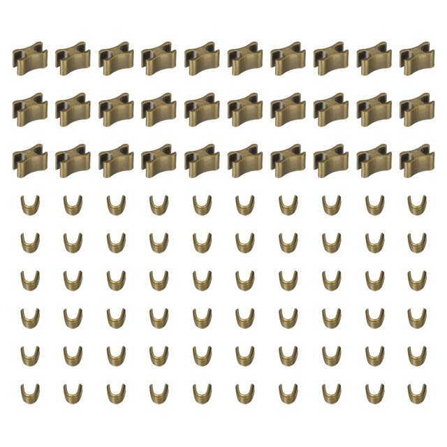 Unique Bargains Bronze Tone Zipper Slider Retainers, 30 Sets