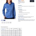 thumbnail image 3 of Van Heusen Womens Non-Iron Pinpoint Oxford Shirt, L, Blue Mist, 3 of 3