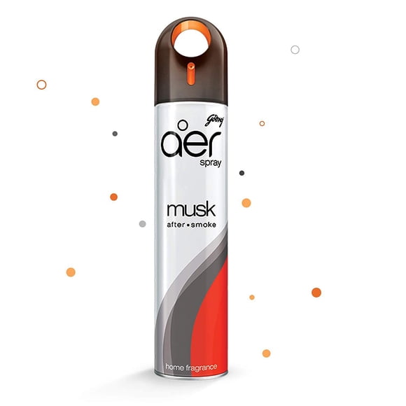 Godrej Aer Fresh Musk After Smoke Home Fragrance Spray, 220 ml, Odor Fighting Room Air Freshener Spray