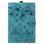Tablet Cover For Lenovo Pad 2024 11 inch Flip Cute Cat Flower Embossed Stand For Lenovo Xiaoxin Pad 2024 Tab M11 Tablet Case green Tab M11 11 inch