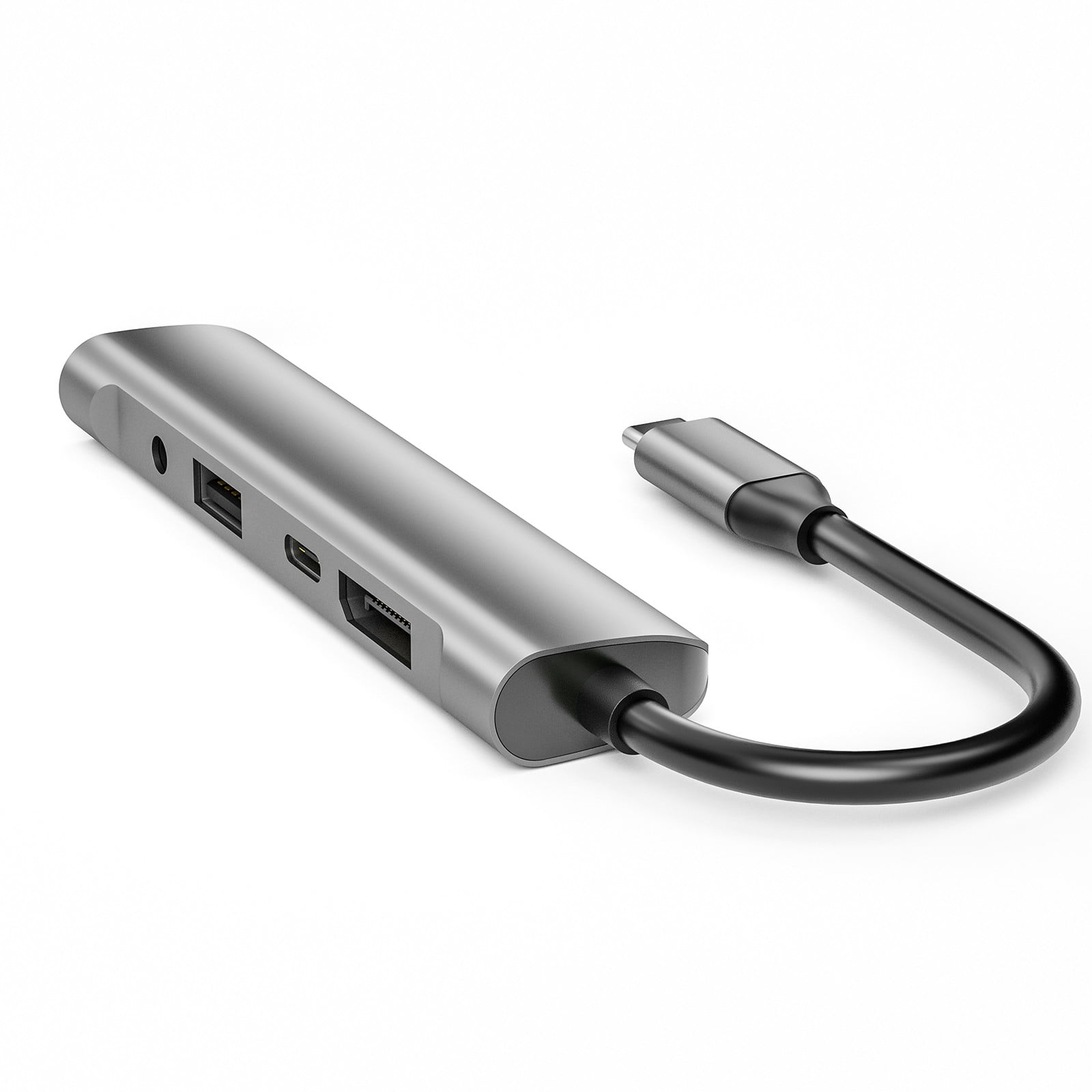 Usb C Hub with Usb C Ports 5-In-1 Usb C Docking Station, 1 Display Port, 2 Usb 2.0 Port, 60W Pd, 3.5Mm Audio Port Mac-Book, Type-C Devices Usb C To Usb C Hub Usb C To Usb A Hub