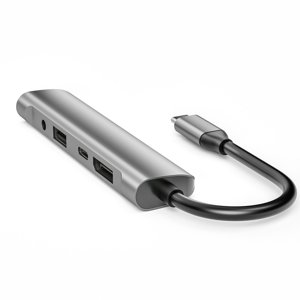 Usb C Hub with Usb C Ports 5-In-1 Usb C Docking Station, 1 Display Port, 2 Usb 2.0 Port, 60W Pd, 3.5Mm Audio Port Mac-Book, Type-C Devices Usb C To Usb C Hub Usb C To Usb A Hub