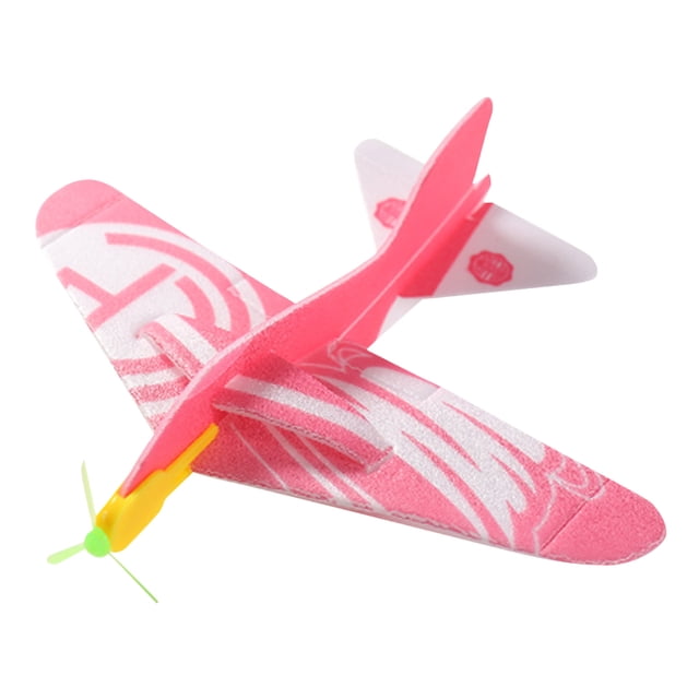 Jouets Modèle d'Avion en Mousse Avion à Main Jouet pour Enfants Rond-point pour Enfants Avions Papier à Lancer Éducation