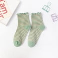thumbnail image 5 of TINZ Bas de Soutien Tricotés à Blocs de Couleur pour Femmes, Mignons, à Volants, à Volants, à Rayures, Combinaison de Compression avec Ras-du-Cou, Grands Résille, Bas pour Femme, Bas pour Filles, Cuisse Haute, Bas Simples, 5 of 5