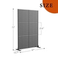thumbnail image 4 of 72" H x 47" W Freestanding Metal Privacy Screen - Rustproof Weather-Resistant, 0.39" Gap Decorative Fence for Patio & Garden, 4 of 7