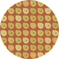 thumbnail image 1 of Ahgly Company Tapis Rond Lavable en Machine Intérieur Transitionnel Orange Rouge Orange, 3 Pieds Rond, 1 of 7