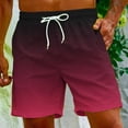 thumbnail image 1 of Meichang Mens Gradient Swim Trunks Summer 5 Inch Quick Drying Swimming Shorts Casual Elastic Waist Surfing Boardshorts Lightweight Drawstring Bathing Suits with Pockets Watermelon Red M, 1 of 9
