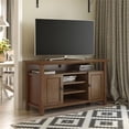 thumbnail image 2 of Amherst 54 inch Wide Solid Wood Transitional TV Stand in Medium Saddle Brown, 2 of 7