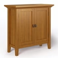 thumbnail image 1 of Simpli Home Redmond Wood 32" Transitional Low Cabinet in Light Golden Brown, 1 of 7