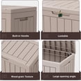 thumbnail image 4 of Coffre de Terrasse en Résine de 45 Gallons, Coffre de Rangement Extérieur Verrouillable pour Meubles, Outils de Jardin et Rangement d'Outils, Boîtes de Rangement Extérieures Étanches - Gris, 4 of 7