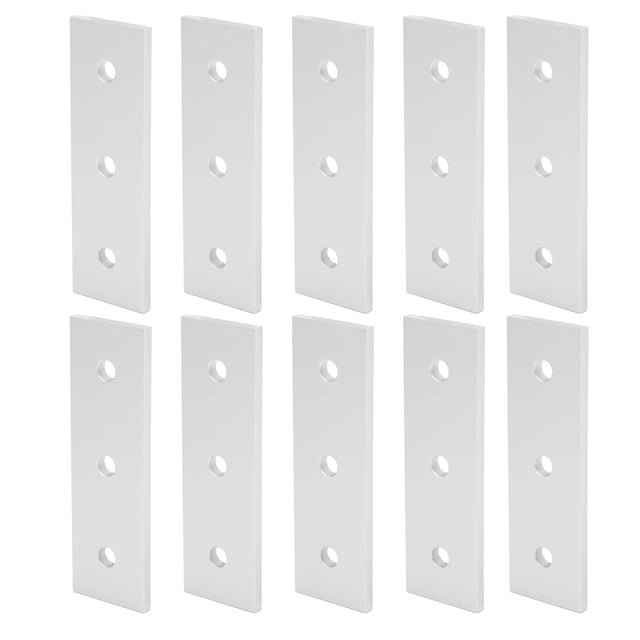 Plaque de Raccord Plat, 10 Pcs Support de Raccord Plat en Aluminium Plaque de Fixation Droite, Matériel de Fixation