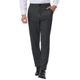 thumbnail image 1 of INSPIRE CHIC Men's Pants Stripes Zipper Closure Front Pockets Dress Pants 30 Black, 1 of 7