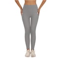 thumbnail image 3 of LOVZFMLL Women's Leggings, Winter Solid Color Plus Size Thick Fleece Lined Warm Home Pants Gray, 2XL, 3 of 8