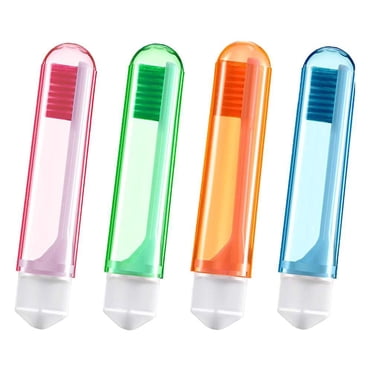 Compact Travel Toothbrush, Folding Design & Individually Wrapped for Hygiene, Soft Bristles & Ventilated Storage Case for Quick Drying, Portable for Frequent Travellers (Travel Size)