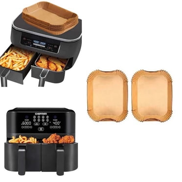 Rectangular Air Fryer Paper Liners for 52L Pans Nonstick Parchment Sheets 50 Pack Food-Safe Baking Accessories for Oven and Air Fryer Optimized Heat Circulation and Easy
